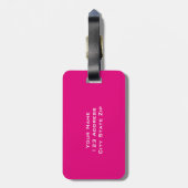 女性のためのピンク3の手紙のモノグラムの荷物のラベル ラゲッジタグ (裏面縦)