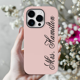 女性のためのピンク ミニマリスト オーダーメイド ネーム スマホケース Case-Mate iPhone 14 PROケース