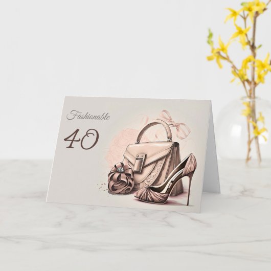 女性のためのファッショナブルな誕生日カード – カスタマイズ可能 カード (黄色い花)