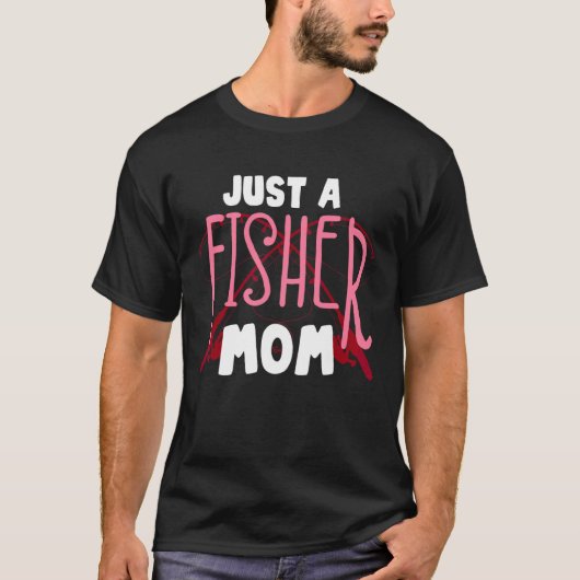 女性のためのフィッシング グラフィック 釣りガール 母のための釣り 4 Tシャツ (正面)