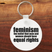 女性のためのフェミニスト定義の平等な権利 キーホルダー (正面)