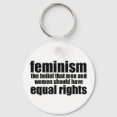 女性のためのフェミニスト定義の平等な権利 キーホルダー (裏面)