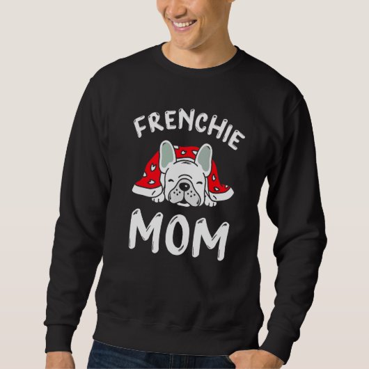 女性のためのフランスフランスのママBuldog Mama スウェットシャツ (正面)