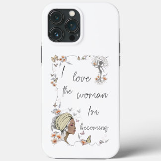 女性のためのフローラルセルフラブギフト iPhone 13 PRO MAXケース