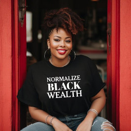 女性のためのブラックウェルスTシャツを標準化する Tシャツ