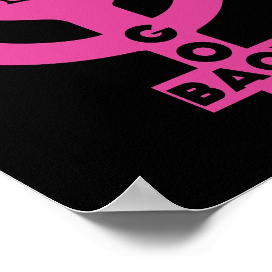 女性のためのプロチョイスのフェミニストに戻らない ポスター (角)