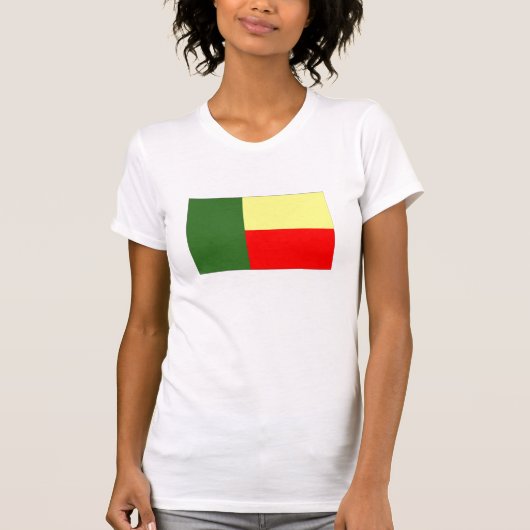女性のためのベニンのTシャツの旗 Tシャツ (正面)