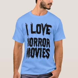 女性のためのホラー映画が好きな人向けの面白いホラー映画グッズ Tシャツ