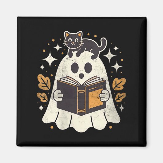 女性のためのホラー本 ハロウィン図書館 ブラック マグネット (正面)