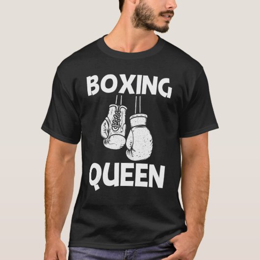 女性のためのボクシング母キックボクシングコーチボクサー手袋 Tシャツ (正面)