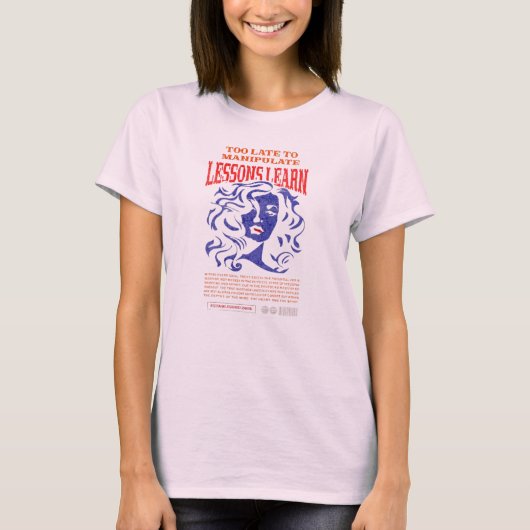 女性のためのマニピュレート レッスンズ ラーン Tシャツ (正面)