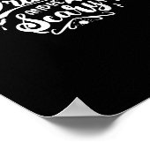 女性のためのモダンなハロウィーンTシャツ Eat Drink And Be Scary ポスター (角)