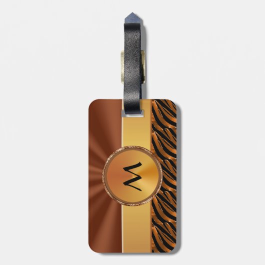 女性のためのモノグラムのな荷物のラベル ラゲッジタグ (裏面縦)