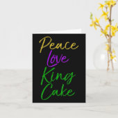 女性のためのユーモア溢れるマルディ・グラのギフトパーティー名言キュートな平和 カード (黄色い花)