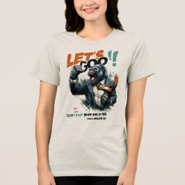 女性のためのレッツゴー教訓Tシャツ トライブレンドTシャツ