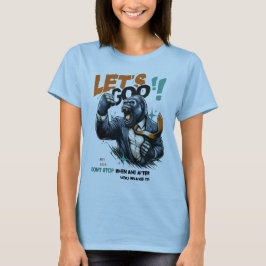 女性のためのレッツゴー教訓Tシャツ Tシャツ