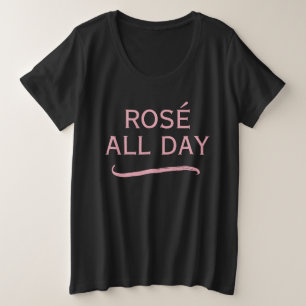 女性のためのロゼの日々が楽しいプラスサイズTシャツ プラスサイズTシャツ
