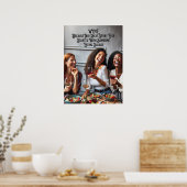 女性のためのワインのポスタおもしろいー，ワインウォールアート， ポスター (キッチン)