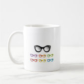 女性のためのヴィンテージのキャッツ・アイの目の衣服 コーヒーマグカップ (左)