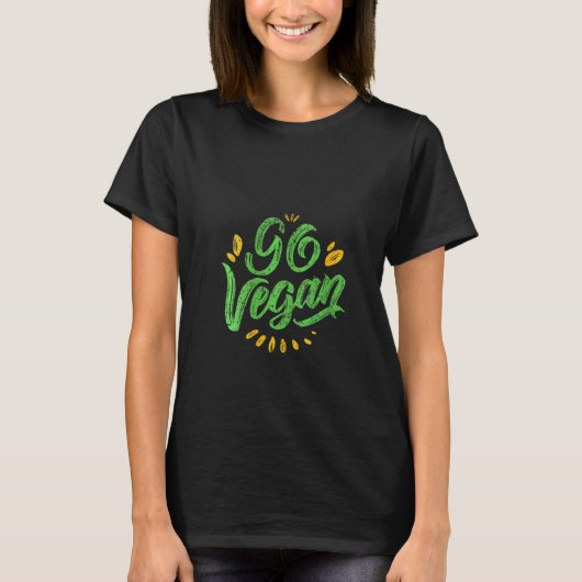 女性のためのヴィーガン Tシャツ (正面)