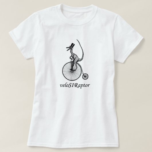 女性のためのヴェロキラプトルのティー Tシャツ (デザイン正面)