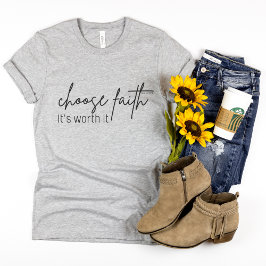 女性のための信仰tシャツ – 信仰を選択 tシャツ