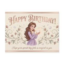 女性のための優雅な誕生日カード