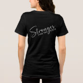女性のための励まし 黒のモチベーション トライブレンドTシャツ (裏面)