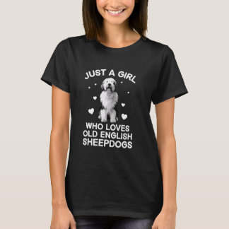 女性のための古き良きイングリッシュ・シープドッグのデザイン 羊飼い Tシャツ