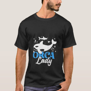 女性のための女性のオルカグラフィック女の子の子供のWhale T Tシャツ