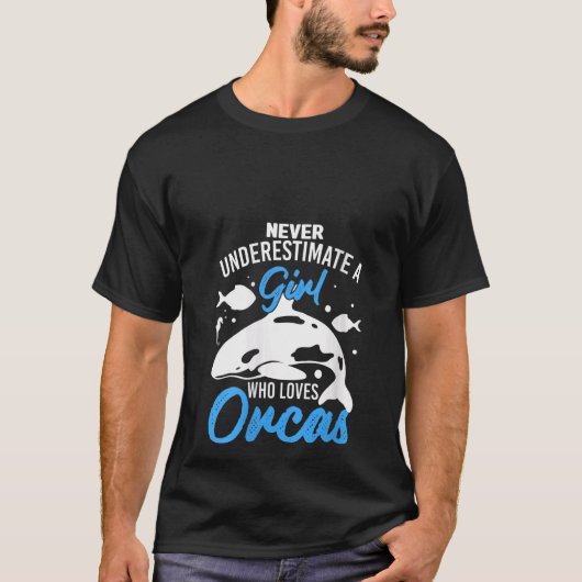 女性のための女性のオルカグラフィック女の子の子供のWhale V Tシャツ (正面)