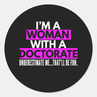 女性のための女性の恋しく思医者のギフトPhDさん ラウンドシール