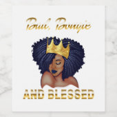 女性のための悪いブギ賛美ーとブギギフト黒 ワインラベル (シングルラベル)