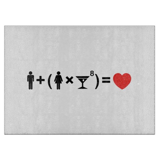 女性のための愛の方程式 カッティングボード (正面)