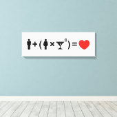 女性のための愛の方程式 キャンバスプリント (インサイチュ (ウッドフロア))