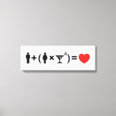 女性のための愛の方程式 キャンバスプリント (正面)