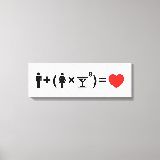 女性のための愛の方程式 キャンバスプリント (正面)