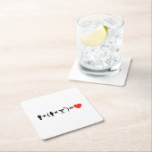 女性のための愛の方程式 スクエアペーパーコースター (インサイチュ)