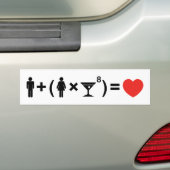 女性のための愛の方程式 バンパーステッカー (車上)