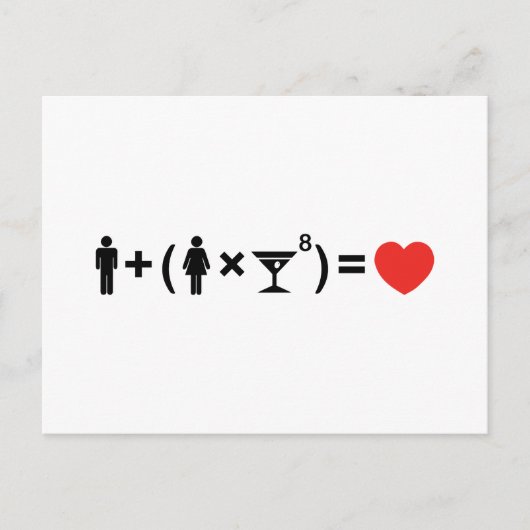 女性のための愛の方程式 ポストカード (正面)