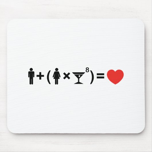 女性のための愛の方程式 マウスパッド (正面)
