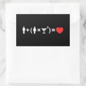 女性のための愛の方程式 長方形シール (バッグ)