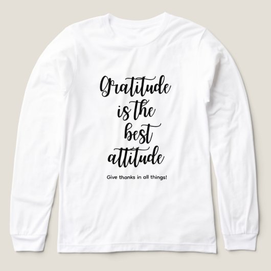 女性のための感謝の気持ちが最高の姿勢のTシャツ トライブレンドTシャツ (デザイン正面)
