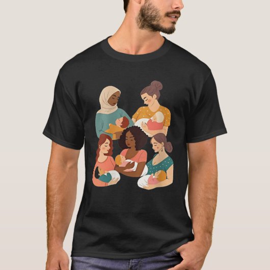 女性のための授乳・母乳育児コンサルタント 出産 ワー Tシャツ (正面)