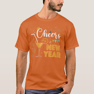 女性のための新年会コンフェッティパーティー ハッピーニューイヤー Tシャツ