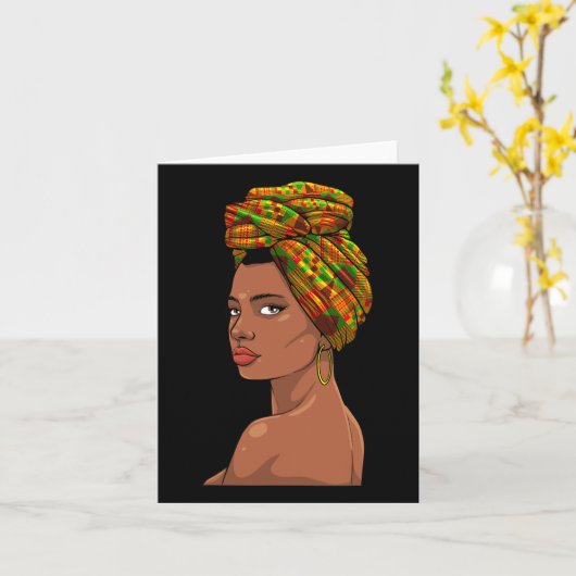 女性のための最高のアフリカアート ガールズ ケンテクロス アフリカ カード (黄色い花)