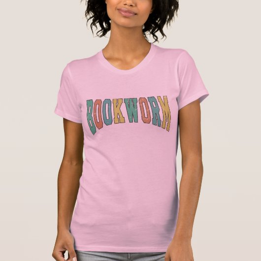 女性のための本の虫Tシャツ Tシャツ (正面)