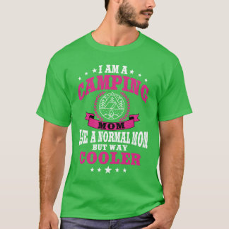 女性のための楽しいキャンプママ ボーイ Tシャツ