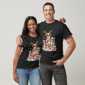 女性のための楽しいサンタボクサードッグクリスマスXmas Tシャツ (ユニセックス)