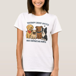 女性のための楽しい犬のサポートグッズ Tシャツ